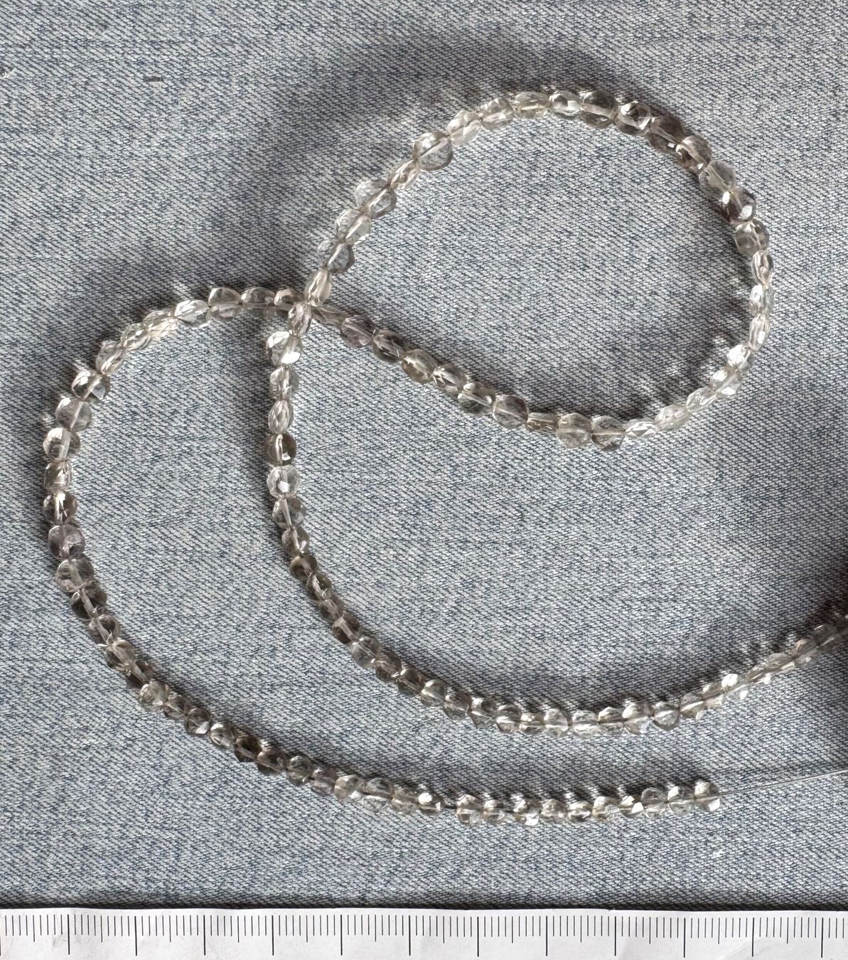 Catenine: Quartz  4 bis 5 mm!!!  facettiert  46 cm   unikat – Nuovo e nell'imballaggio originale da Leuggern venduto da gemshow 2