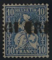 CH - Sitz. Helvetia - Zst. Nr. 31 - Stabstempel