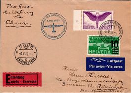 CH - Flugpost - Sonderflug - SF 39.2g - Stempel Chur