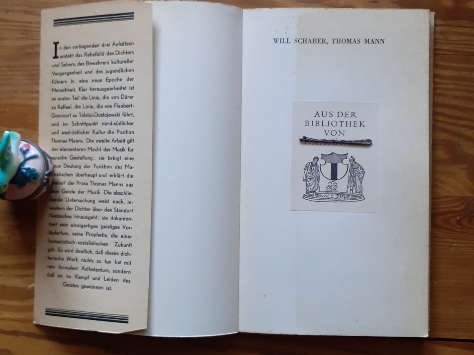 Libri: Thomas Mann  zum sechzigsten Geburtstag von Will Schaber – Usato da Basel venduto da Luge 2