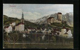 AK Sargans, Teilansicht mit Kirche, 1935