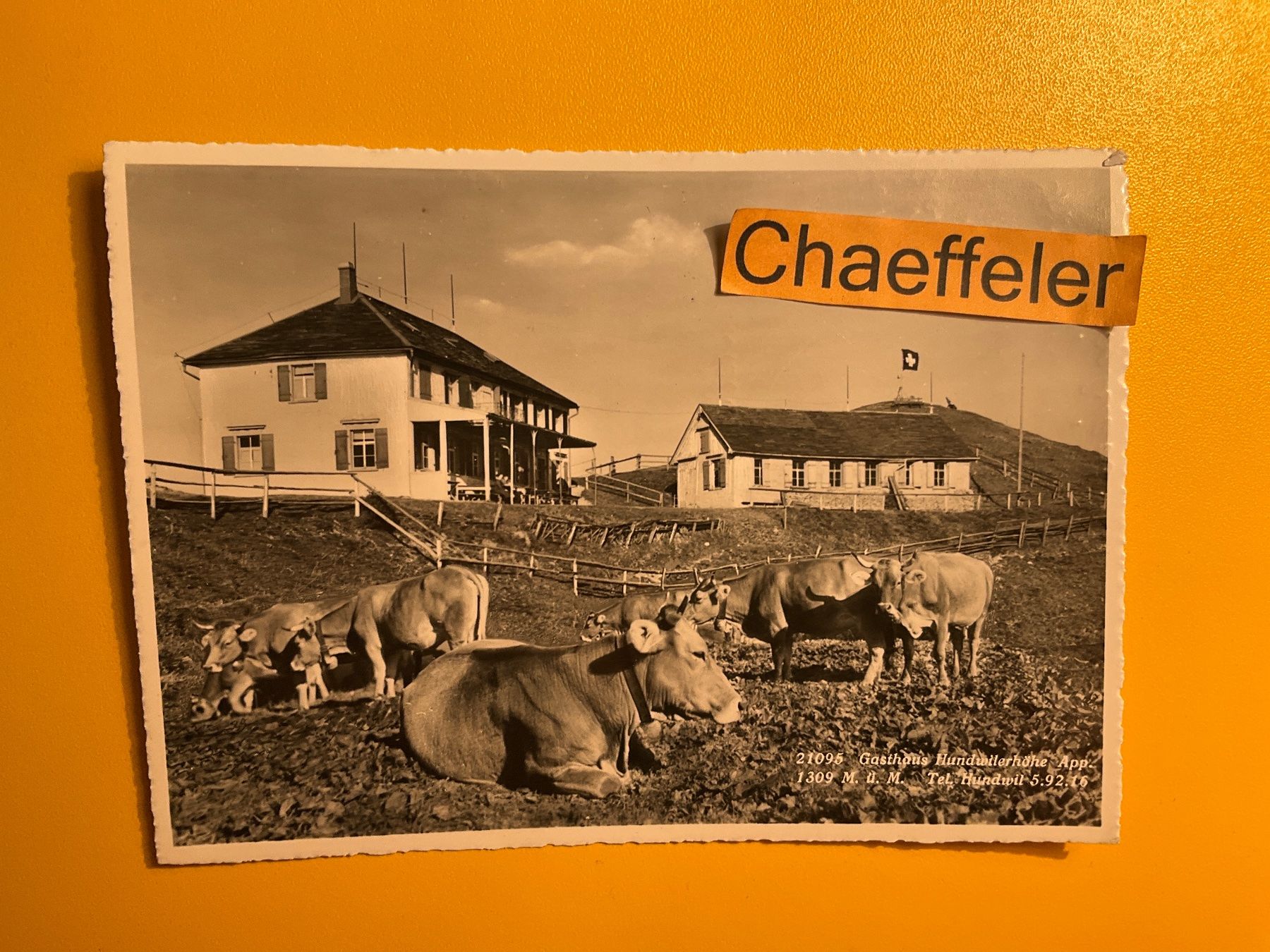 Cartoline postali: 1857 Hundwiler Höhe 1309 M.ü.M. – Usato da Zürich venduto da Chaeffeler