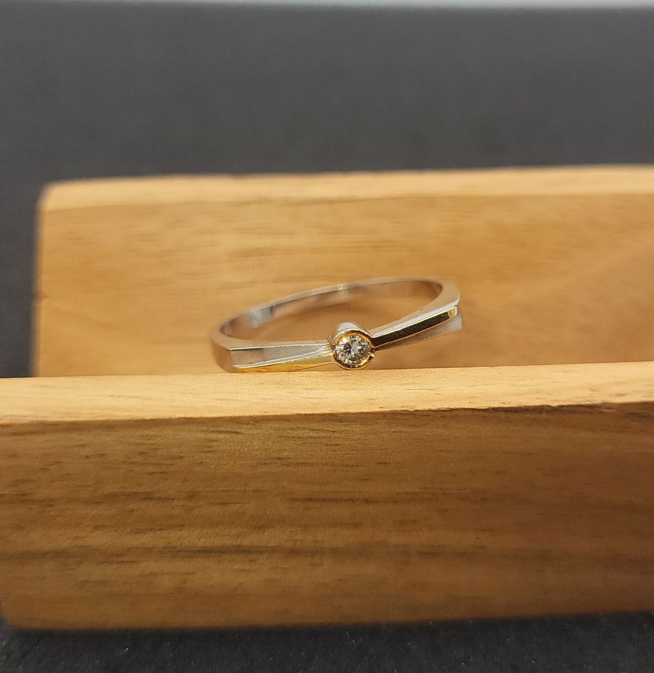 Anelli: 18 Karat 750 Bicolour Gold Ring Mit Diamant – Usato da Wald ZH venduto da Dasilver 5