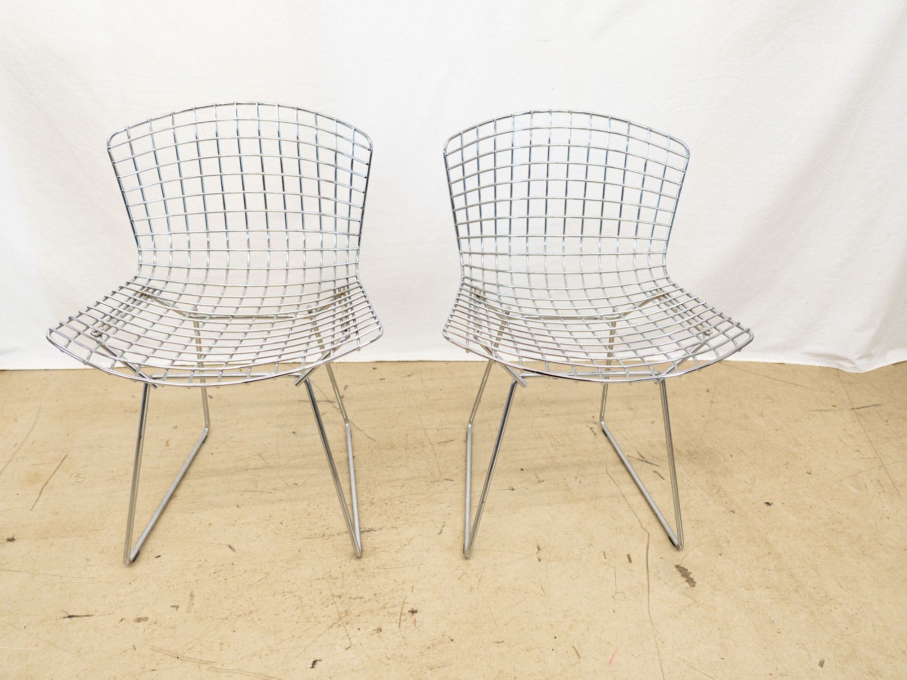 Knoll Chaises: 2 Knoll Bertoia Side Chairs - Drahtchrom - Ref. 06/06 – D'occasion à Au ZH par BrockiAu