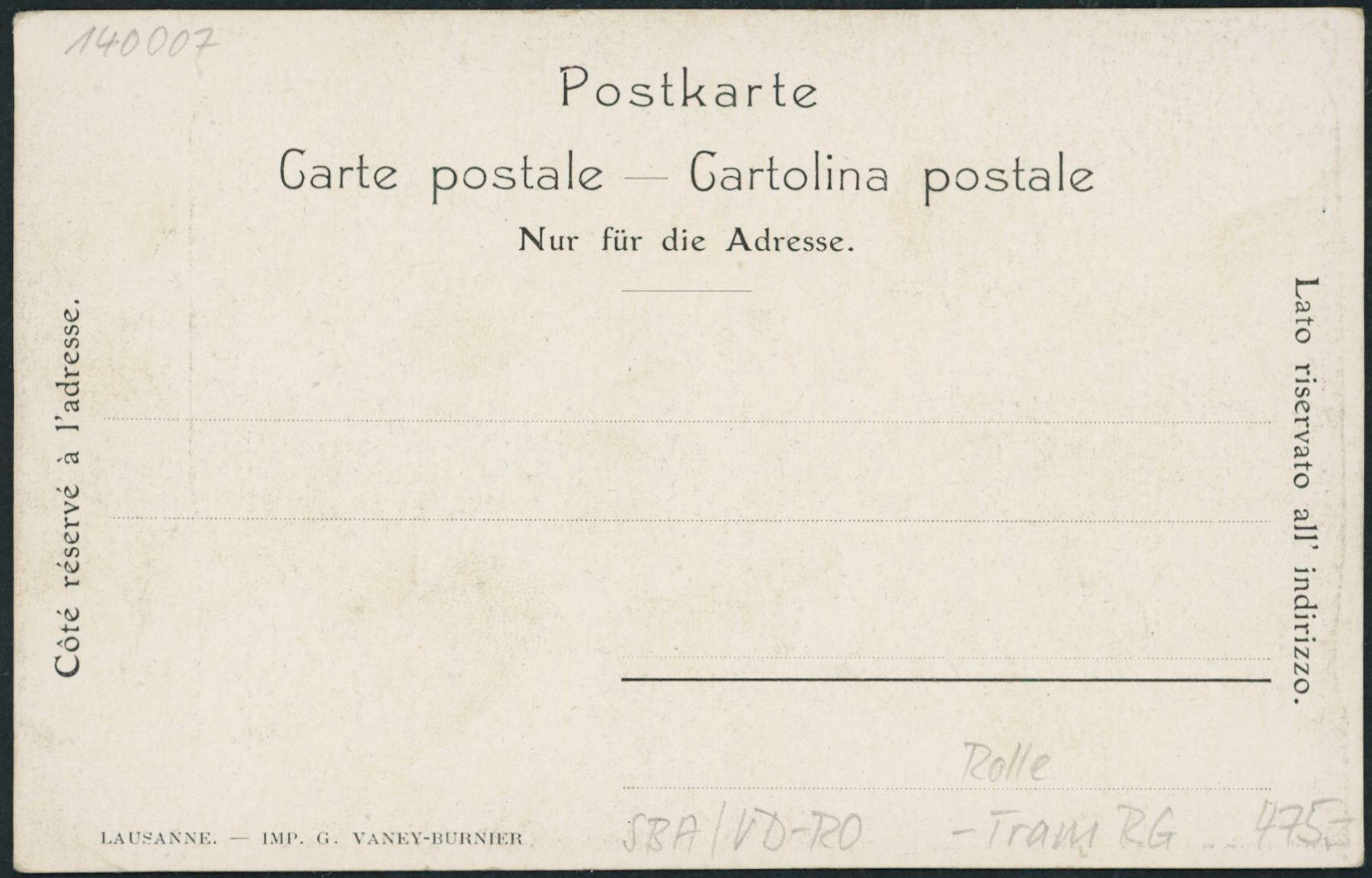 Cartoline postali: VD Rolle - Tram RG – Nuovo (secondo la descrizione) da Schindellegi venduto da dolpitz 1