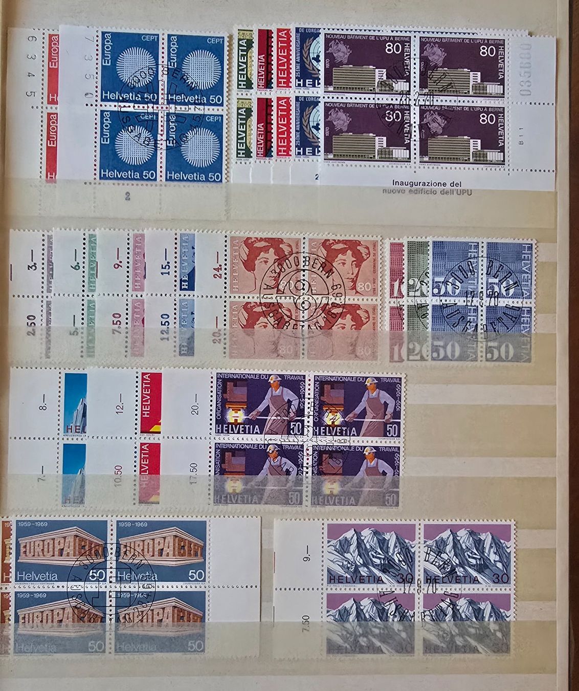 Tous les timbres: Sammlung Viererblocks ET Originalgummi – D'occasion à Duebendorf par Dguguseli 2