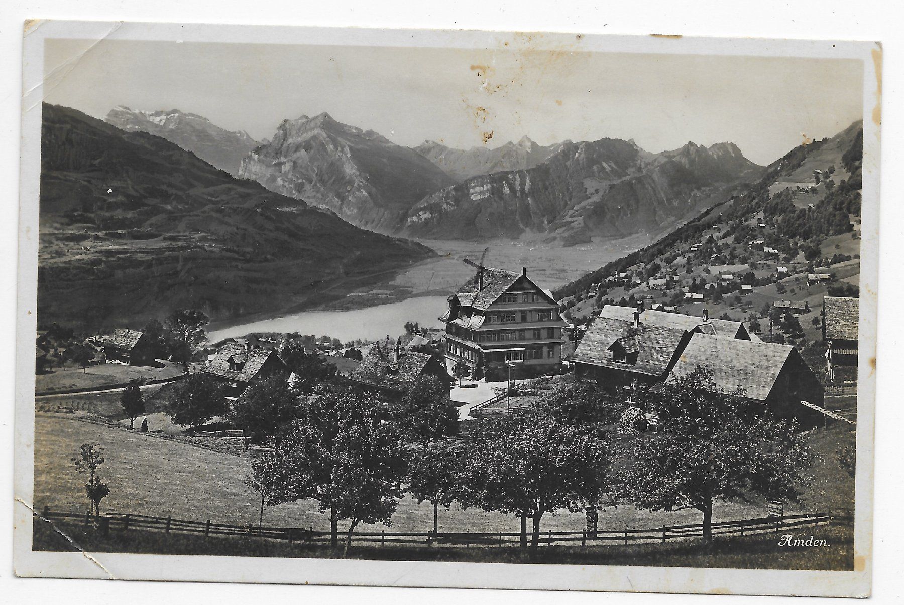 Cartoline postali: Ansicht von Amden – Usato da Hefenhofen venduto da Richsalz