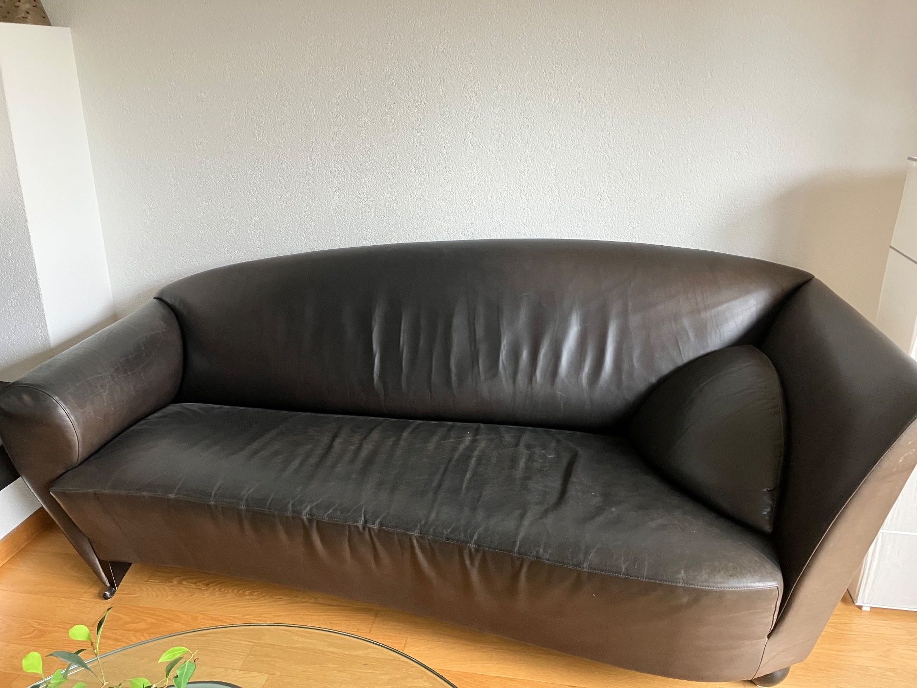 Divani: Sofa, Kunstleder schwarz – Usato da Winterthur venduto da Seepferdchen63