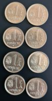 8x 1 Peseta 1980 Spanien Spain Münzen Coins Moneta Währung