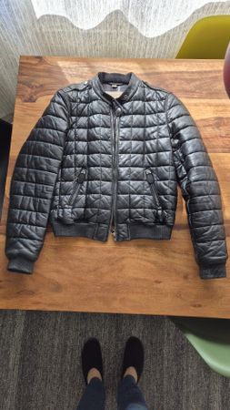 Burberry Brit Leder Jacke, Schwarz, Gr. 40, guter Zustand!