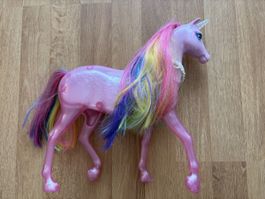 NEUWERTIG Barbie Pferd leuchtend