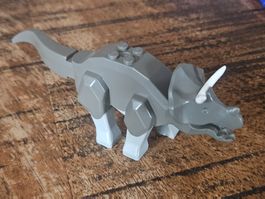 lego figurine animal tricera03 Dark Gray Dinosaur Triceratop