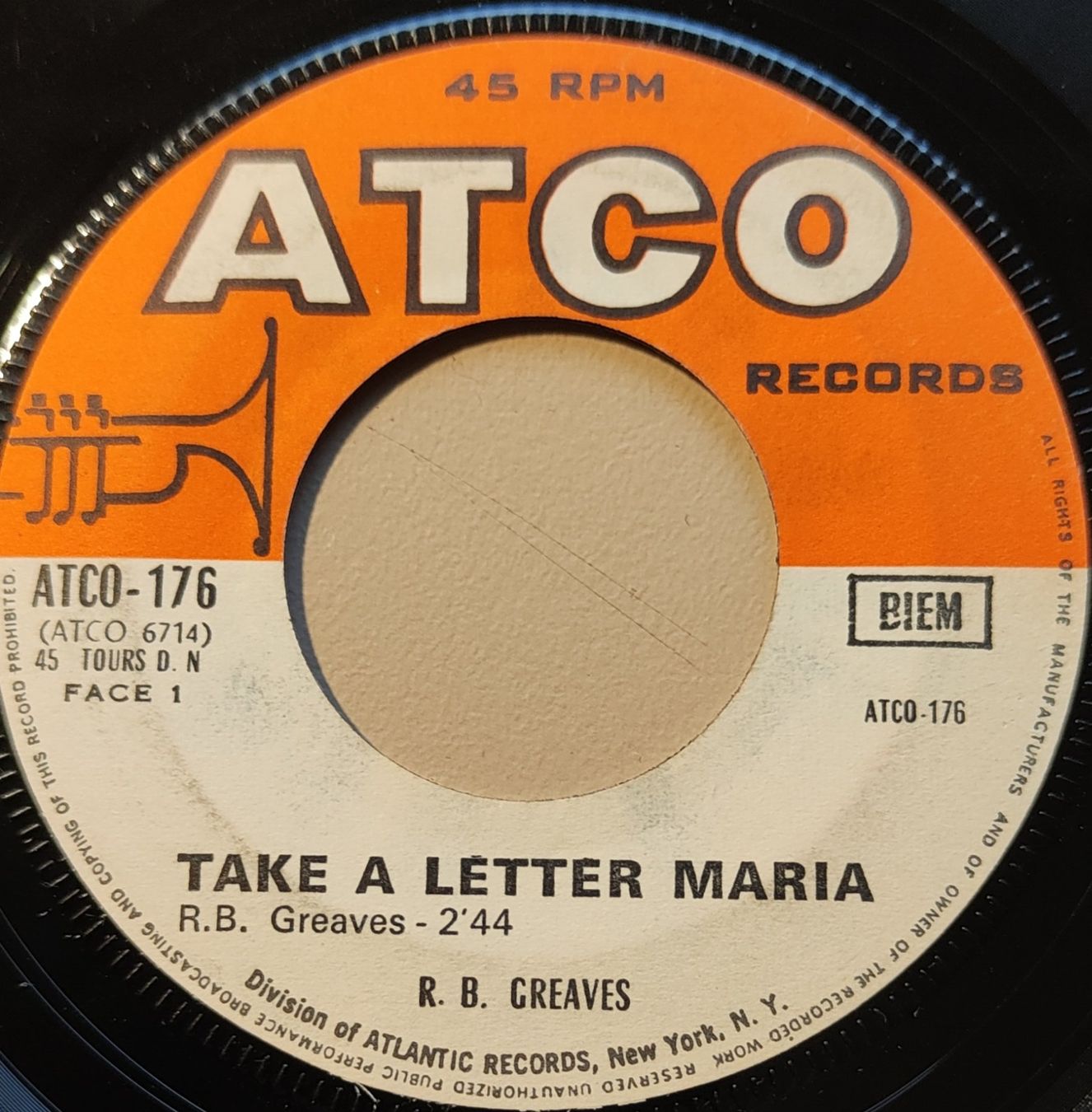 Schallplatten: Vinyl-Single R.B. Greves - Take A Letter Maria – Gebraucht aus Langenthal von