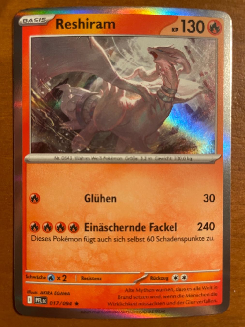 Pokémon Carte collezionabili: Pokemon Reshiram Holo (Versand gratis) – Nuovo (secondo la descrizione) da Chur venduto da Angerson