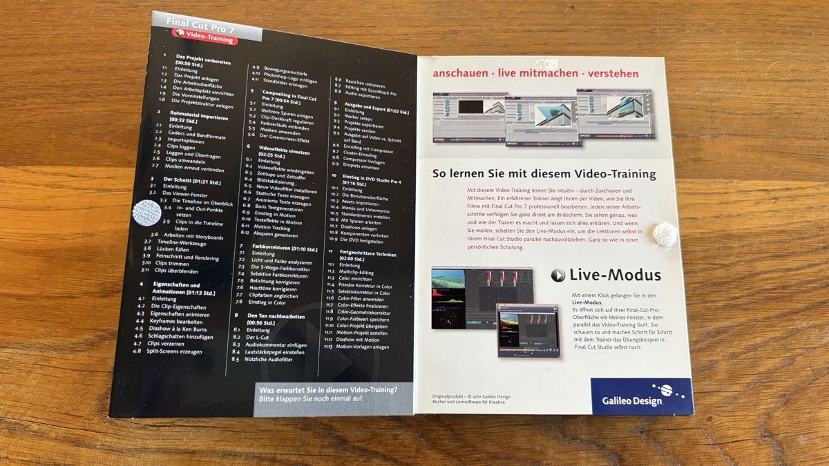 Tutti i DVDs: Final Cut Pro 7 Lern-DVD Galileo Press – Usato da St. Margrethen SG venduto da Aroimaak 1