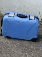 Hardschalen blauer Reisekoffer Trolley mit Zahlenschloss