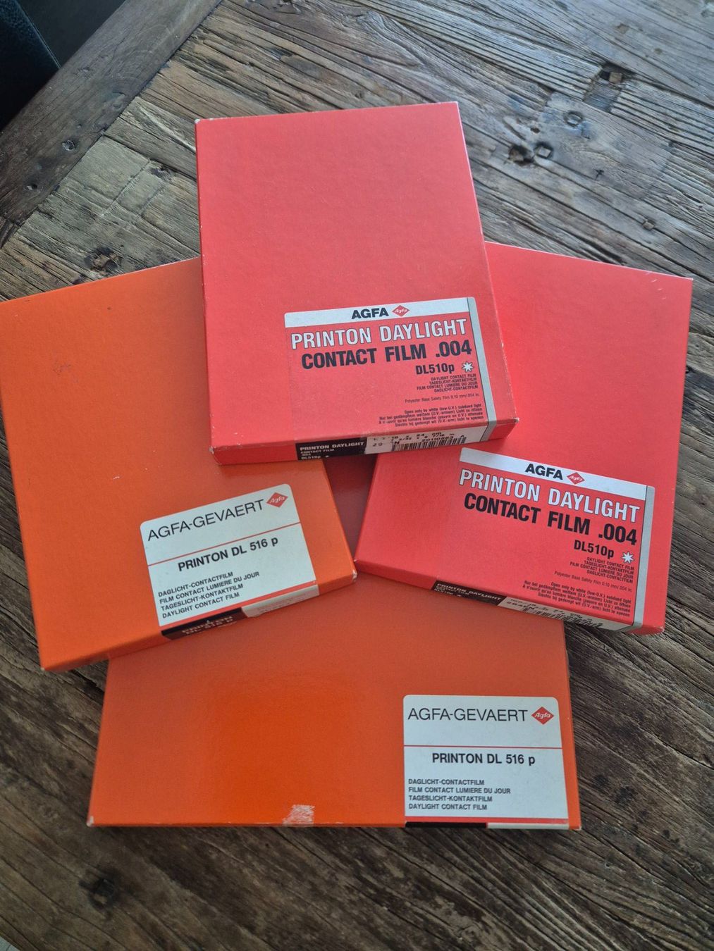 Pellicole: 4 leere Agfa Printon Schachteln. – Usato da Berg SG venduto da Bolle01