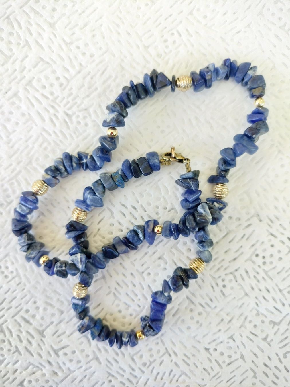 Catenine: Collier artisanal en sodalite – Usato da Cortaillod venduto da rozinna 1
