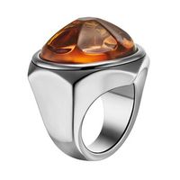 Bague BACCARAT-Paris „B Mania“ Cristal ambré, Argent 925