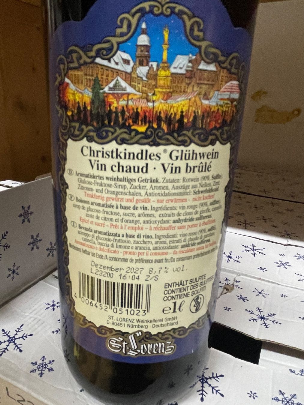 Vino: Christkindles Glühwein 39FL – Nuovo e nell'imballaggio originale da Bern venduto da nicoleon_ 1