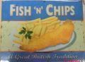 Schilder: Blechschild-FISH & CHIPS - 15 X 20 CM – Neu und originalverpackt aus Rupperswil von big-one-sale