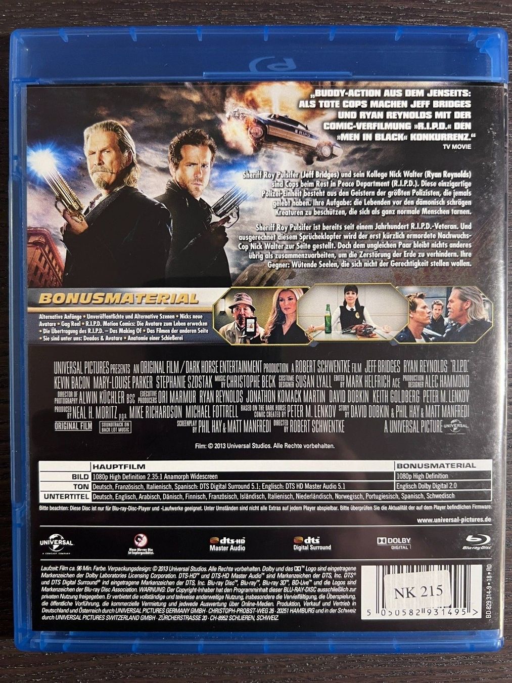 Tutti i DVDs: R.I.P.D - Rest in Peace Department – Usato da Zürich venduto da Blu-ray_ZH 1