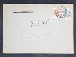 CL23 Enveloppe + Timbre Suisse 1947