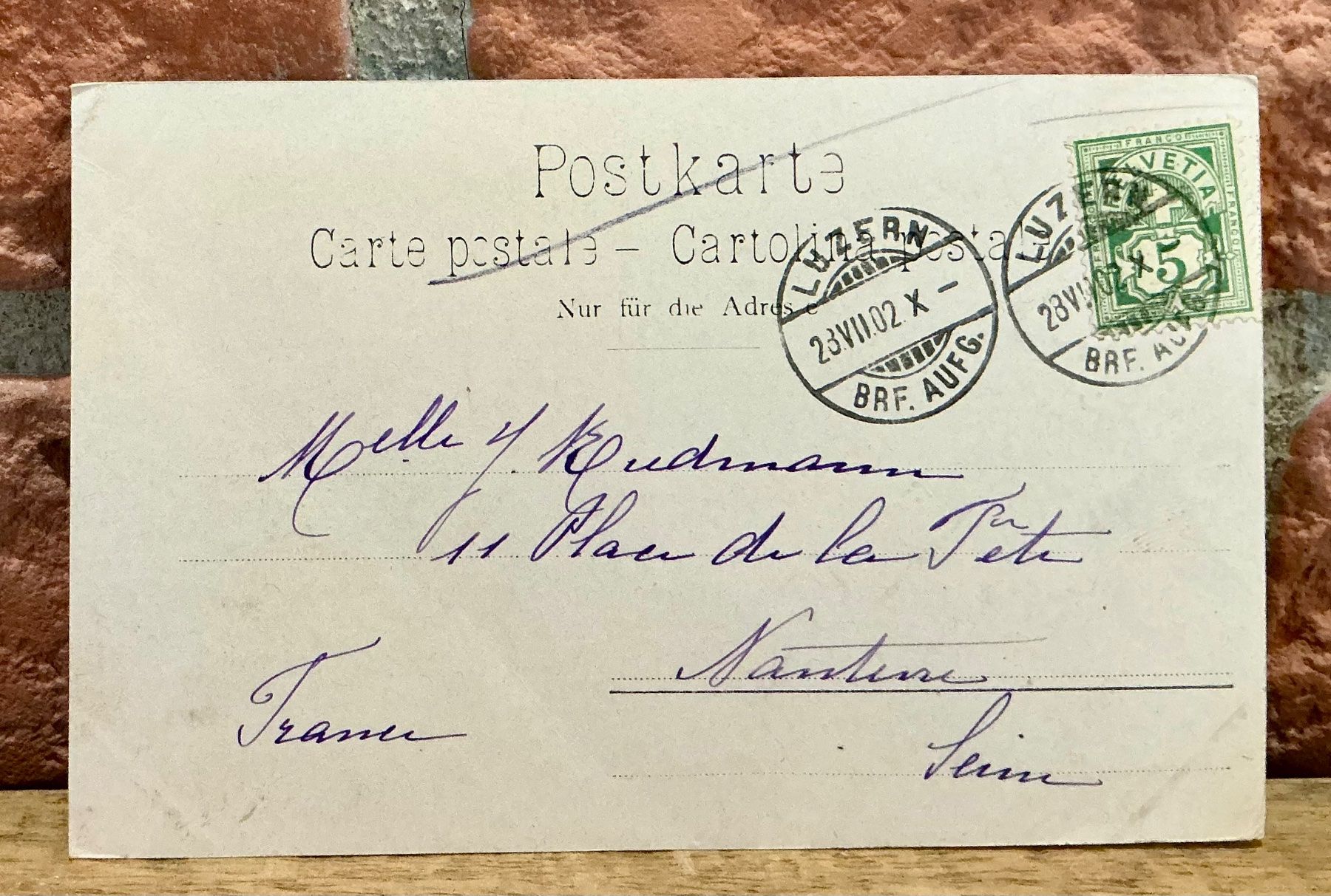 Cartoline postali: 1902 - HOFKIRCHE Luzern - Belebt – Usato da Root venduto da ENGLAND-TREASURES 2