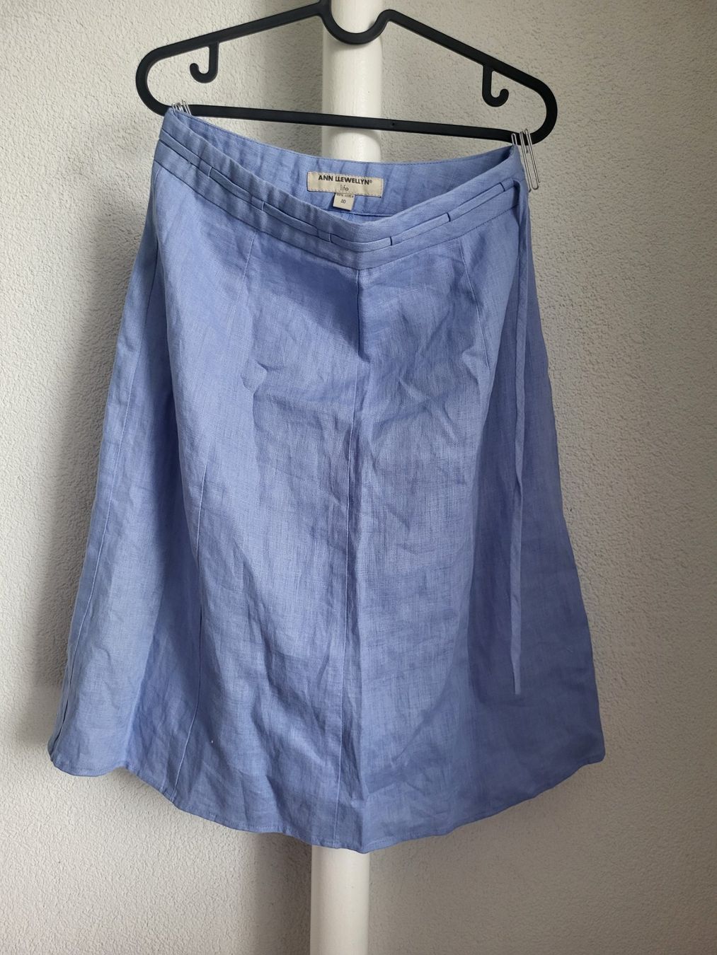 Gonne: 100% Leinenrock Ann LLewellyn M blau – Usato da Basel venduto da Lovintage