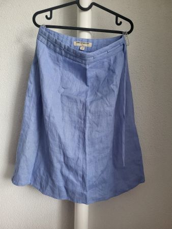 100% Leinenrock Ann LLewellyn M blau