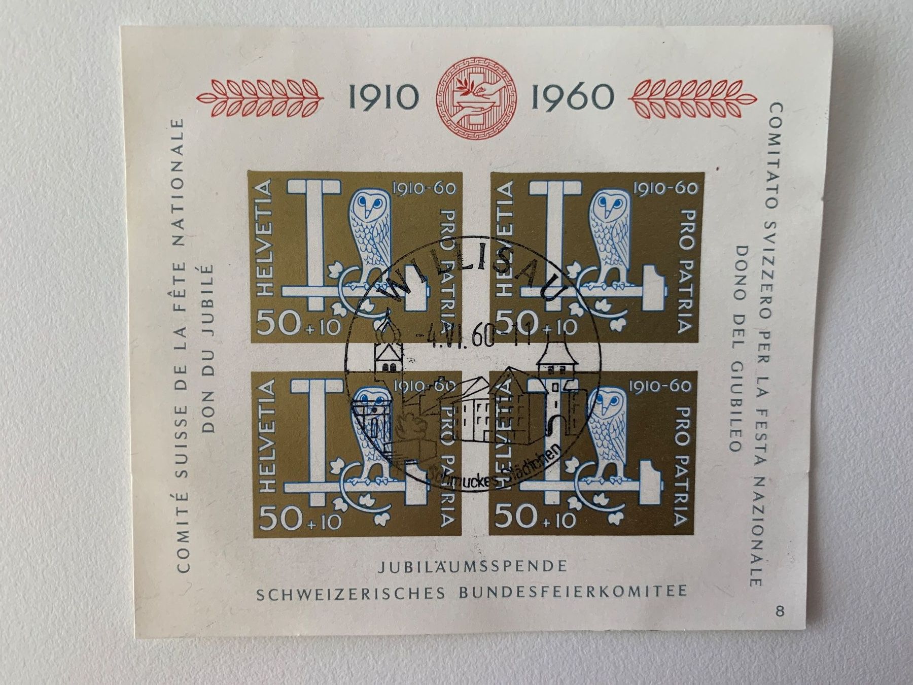 Tutti i francobolli: 3 schöne Blöcke mit Willisau-Stempel – Usato da Willisau venduto da Repfuesch 1