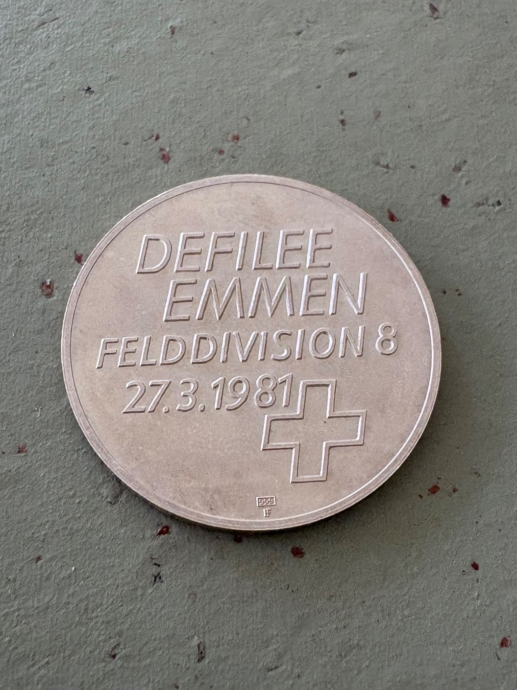 Medaillen: Emmen Silbermedaille Defilee Felddivision 8 1981 – Neu (gemäss Beschreibung) aus Zürich von mysilvercoin 1