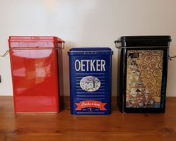 Blechbüchse Vorratsdose «Klimt», »Dr Oetker» und «Tchibo»