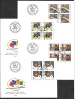 4 FDC Pro Patria 1986 Serie Viererblöcke ET 27.5.1986