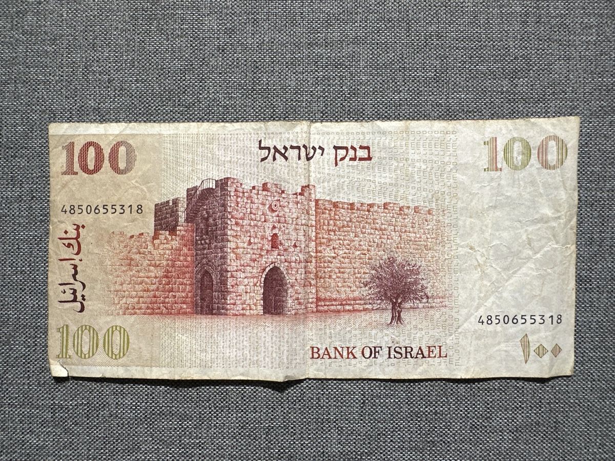 Banconote: Banknote 100 Shekel Israel, Portrait A. Einstein, 1979 – Usato da Baar venduto da Hillsboro 1