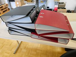 Ordner BundesOrdner A4 70mm / schwarz / rot ca 12-15 Stück