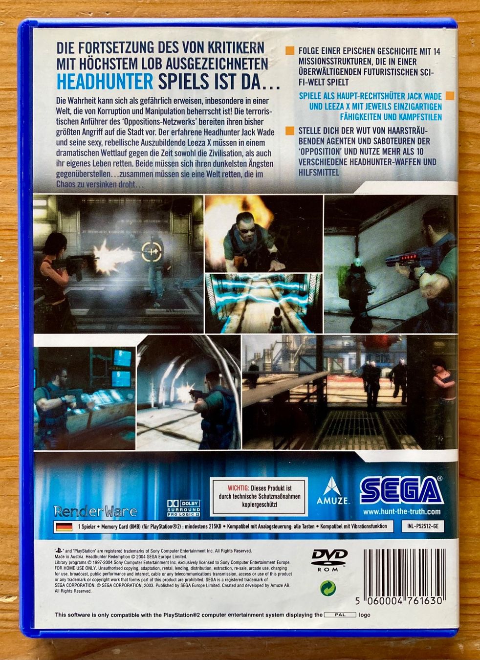 Sony Giochi: Headhunter: Redemption (NEU) - PS2 – Nuovo (secondo la descrizione) da Zürich venduto da Djmotionch 3