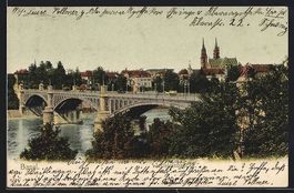 Basel, Wettsteinbrücke, Im Hintergrund 