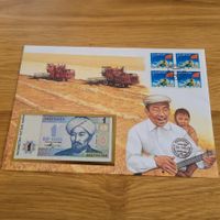 Banknoten Brief - Lettre avec billet de banque Kazakstan