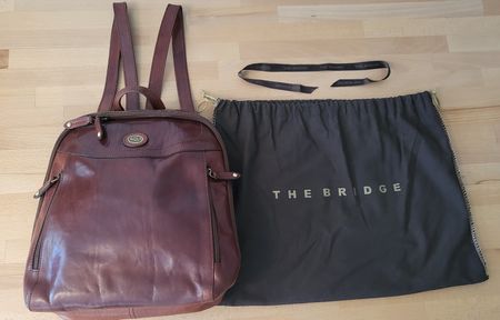 THE BRIDGE Leder Rucksack Braun Neu