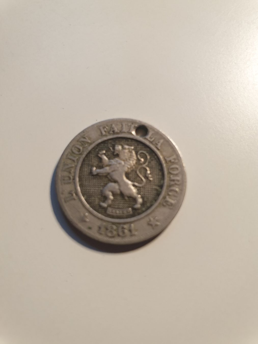 Tutti le monete: Belgische 10 centimes von 1861 – Usato da Würenlos venduto da calimero095