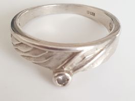 Silberring 925 mit Zirkonia Gr. 17.6mm, Top Zustand
