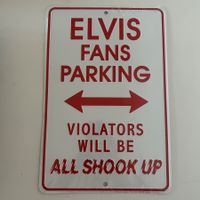 Elvis Fans Parking Blechschild (30x20cm) Rock 'n' Roll – OVP