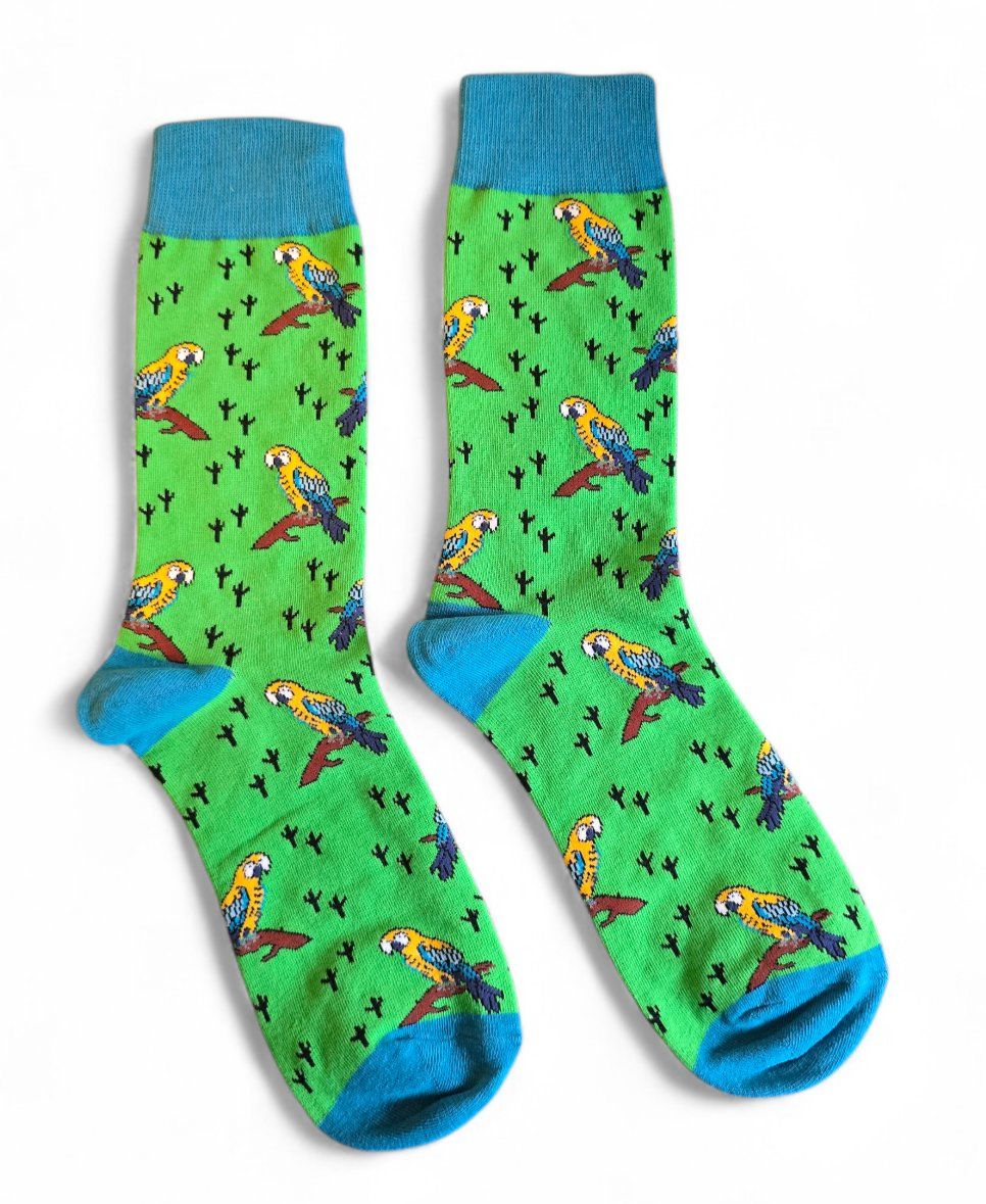Calze: Socken Papageien / Parrots – Nuovo e nell'imballaggio originale da Zürich venduto da amysmith