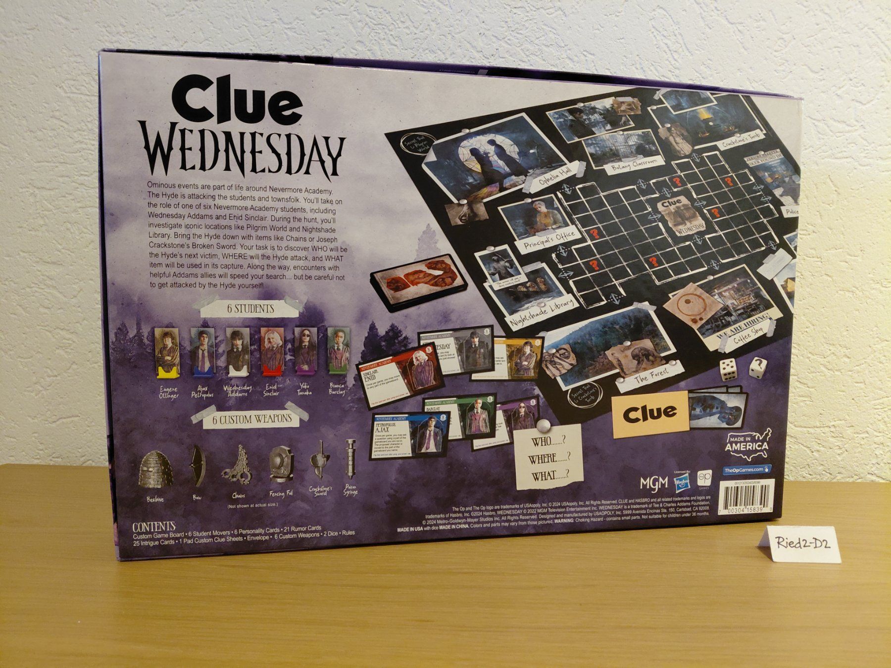 Spiele: Wednesday Clue English. NEW – Neu und originalverpackt aus La Chaux-de-Fonds von Ried2-D2 1