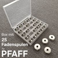 Box mit 25 Fadenspulen für PFAFF Nähmaschine (fabrikneu)