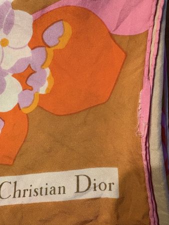 Christian Dior Seidentuch, Vintage Blumenmuster