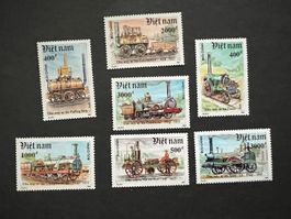 Vietnam 1991 Early Locomotives short set of 7  **Super E619)