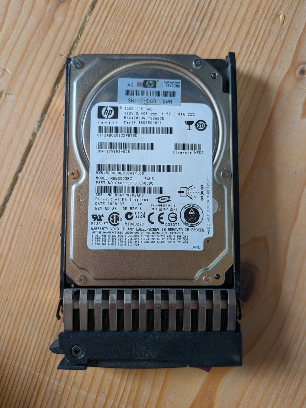 Hewlett Packard Dischi rigidi: HP 72GB SAS 10K HDD Festplatte – Usato da Bottmingen venduto da CH.illig 1