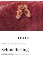 Schmetterling, Nasenclip, Butterfly, Noseclip, Geschenk Box